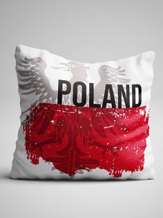 Подушка декоративная Флаг Польша No Brand