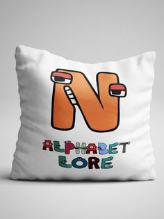 Подушка декоративная Alphabet lore Алфавит лора Буква N No Brand