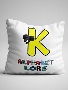 Подушка декоративная Alphabet lore Алфавит лора Буква K No Brand