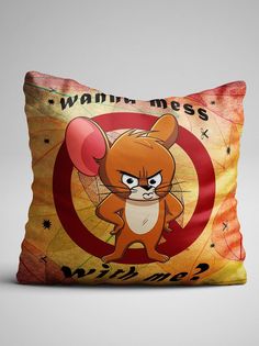 Подушка декоративная Джери Хочешь достать меня No Brand