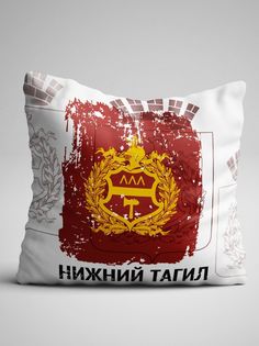 Подушка декоративная Флаг Нижний Тагил No Brand