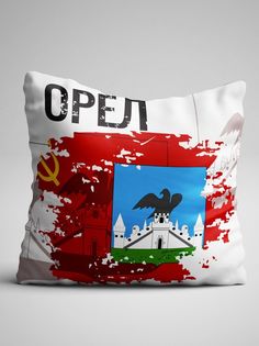 Подушка декоративная Флаг Орёл No Brand