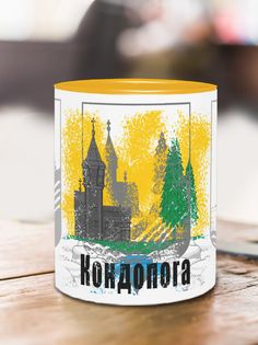 Кружка Флаг Кондопоги, желтый No Brand
