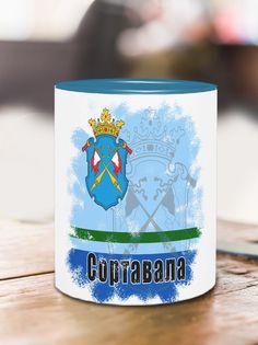 Кружка Флаг Сортавалы, голубой No Brand