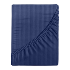 Простыня Verossa Stripe На Резинке 180х200 борт 30см Indigo, хлопок 100%, 784518