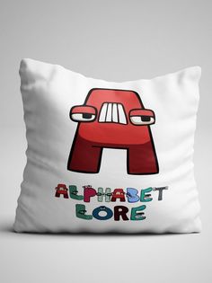 Подушка декоративная Alphabet lore Алфавит лора Буква A No Brand