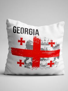 Подушка декоративная Флаг Грузии No Brand