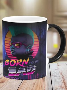 Кружка Рожденный быть плохим, хамелеон No Brand