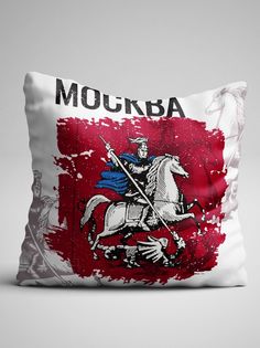 Подушка декоративная Флаг Москвы No Brand