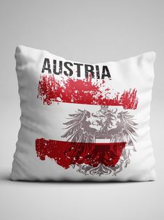 Подушка декоративная Флаг Австрия No Brand