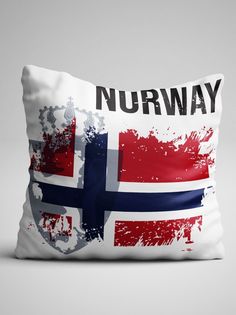 Подушка декоративная Флаг Норвегия No Brand