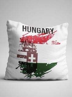 Подушка декоративная Флаг Венгрия No Brand