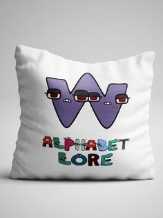 Подушка декоративная Alphabet lore Алфавит лора Буква W No Brand