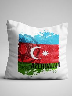 Подушка декоративная Флаг Азербайджан No Brand
