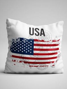 Подушка декоративная Флаг США No Brand
