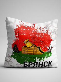 Подушка декоративная Флаг Брянска No Brand