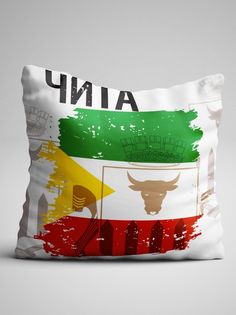 Подушка декоративная Флаг Чита No Brand