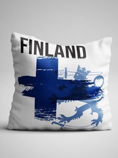 Подушка декоративная Флаг Финляндии No Brand