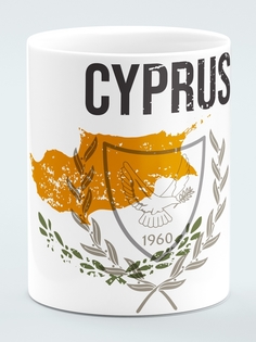 Кружка Флаг Кипра, белый No Brand
