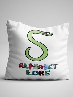 Подушка декоративная Alphabet lore Алфавит лора Буква S No Brand
