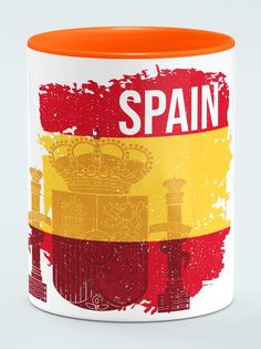 Кружка Флаг Испании, оранжевый No Brand