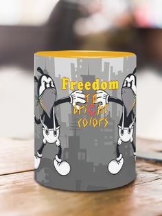 Кружка Свободу краскам, желтый No Brand