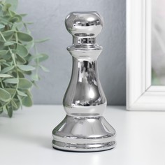 Статуэтка 7812379 Шахматная фигура. Пешка серебро 16х7,5х7,5 см No Brand