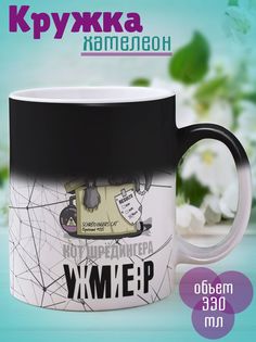 Кружка Кот Шредингера, хамелеон No Brand