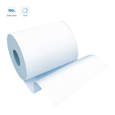 Полотенца бумажные в рулонах OfficeClean (H1) 2-х слойн., 150м/рул, белые, 6 шт