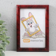 Фоторамка Keep memories 10х15 см, пластик, 199-красное дерево No Brand