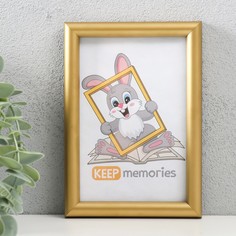 Фоторамка пластик Keep memories 10х15 см, 199-золото No Brand