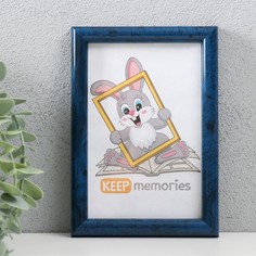 Фоторамка пластик Keep memories 10х15 см, 199-синий камуфляж No Brand