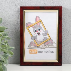 Фоторамка Keep memories 10х15 см, пластик, 137-красное дерево No Brand