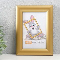 Фоторамка Keep memories 10х15 см, пластик, 069-золото No Brand