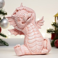Фигура Дракончик игривый Хорошие сувениры розовая, 12х17см