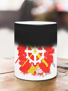 Кружка Флаг Аксай, хамелеон No Brand