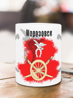 Кружка Флаг Морозовска, белый No Brand