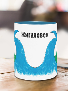 Кружка Флаг Жигулевска, голубой No Brand