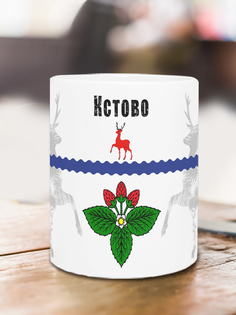 Кружка Флаг Кстово, белый No Brand