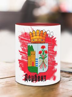 Кружка Флаг Дербента, красный No Brand