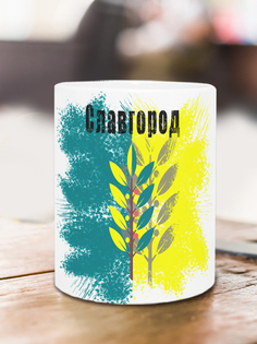 Кружка Флаг Славгорода, белый No Brand