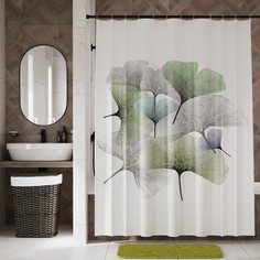 WasserKRAFT Штора для ванны WasserKRAFT Rhein SC-62102 Листья