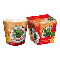 Свеча ароматическая в стакане Bartek candles Праздничные пироги 9 х 8,5 см в ассортименте