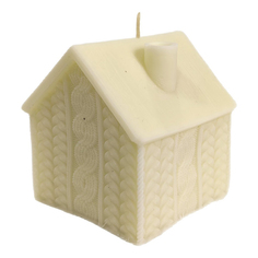 Свеча праздничная Kukina Raffinata Вязаный дом 5,5 х 6 см в ассортименте (цвет по наличию)