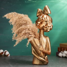 Фигура Хорошие сувениры девочка с бантиком бронза 37см