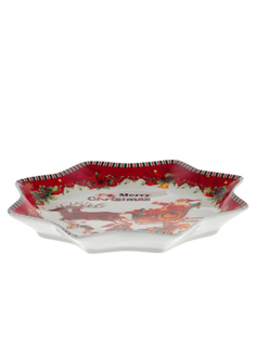 Тарелка обеденная Remecoclub новогодняя 764324 18,5x19 см