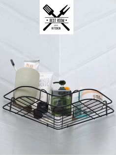 Полка для ванной комнаты металлическая Угловая Best Room