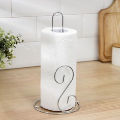 Подставка под бумажные полотенца Доляна ,14x14x29 см, цвет хром