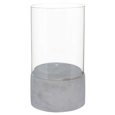 Подсвечник, 22 см, для одной свечи, стекло/бетон, Basic Kuchenland