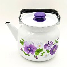 Чайник Лысьвенские эмали, Анютины глазки, 3,5 л No Brand